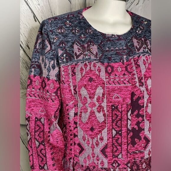 Susan Graver Artisan Embellished Tapestry Jacket - Picture 3 of 8